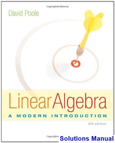 Linear algebra david poole solutions manual download. - Discrete math rosen student solutions manual.